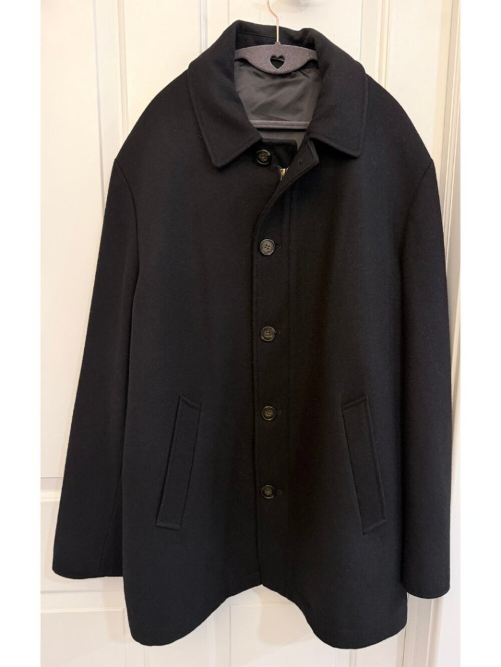Lauren Ralph Lauren Black Wool Car Coat XL